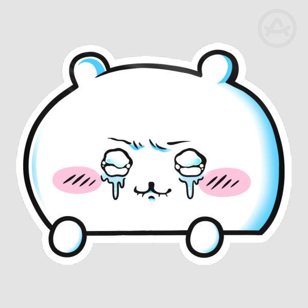 Crying Chiikawa Die Cut Sticker