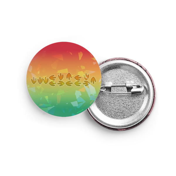 Autistic Footprint Button Pin