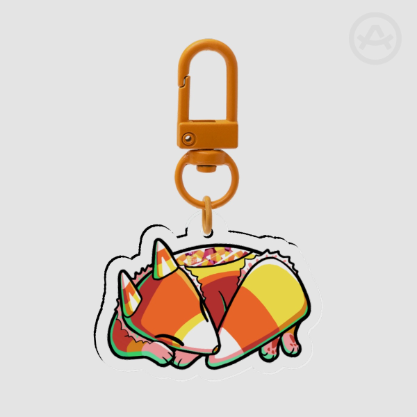 sleepy candy corn fox charm