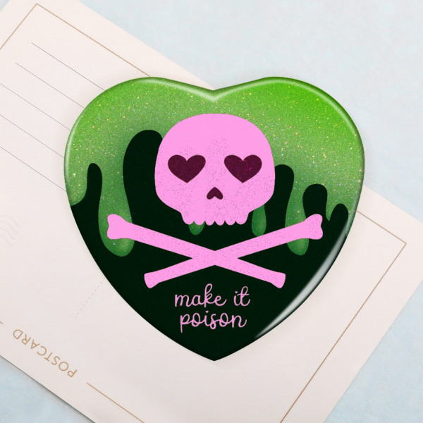 Make It Poison Heart Badge