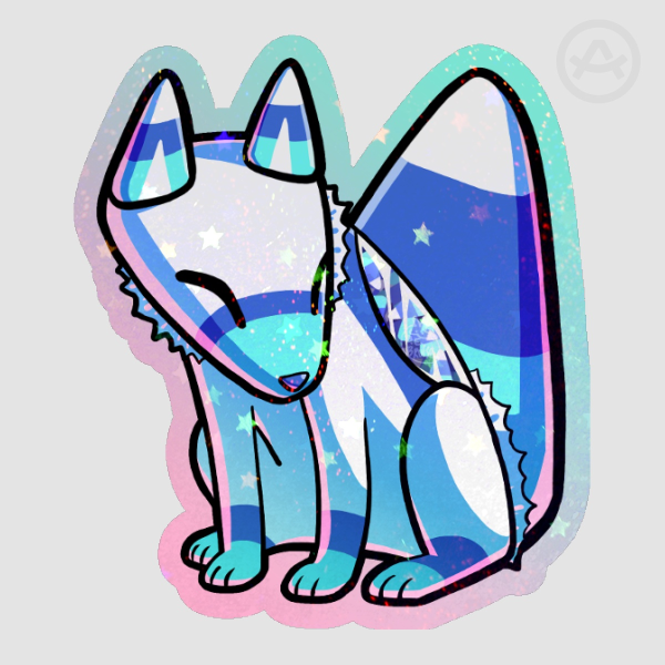 arctic candy corn fox sticker