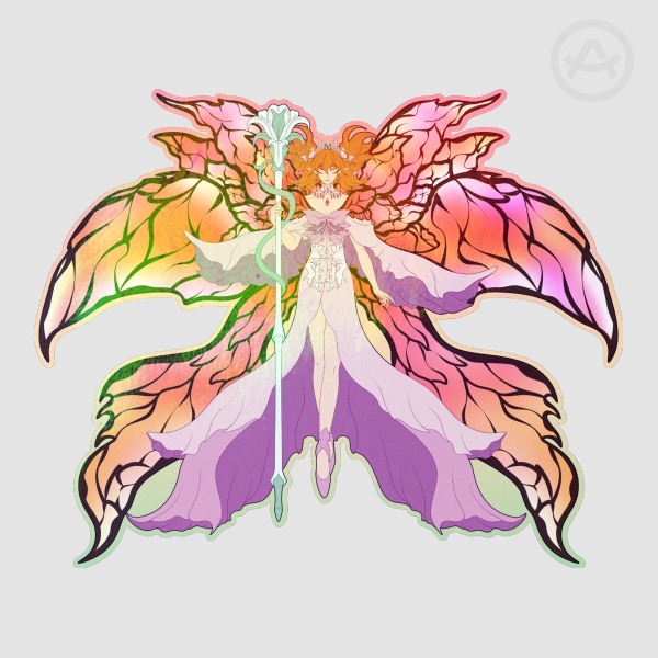 [CHARITY] Titania Colored Edge Die Cut Sticker LARGE