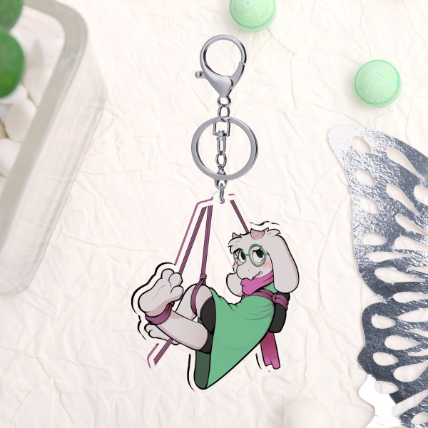 Captive Critters Keychain - Shibari Bound Goatboy