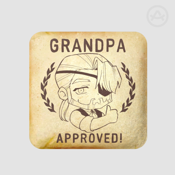 [FILWMEG] - Grandpa Approved - Square Plush Badge