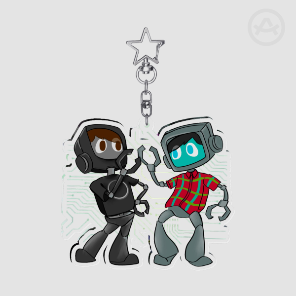 Dan And Phil Robot Keychain