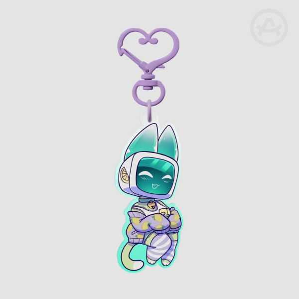 Colored acrylic keychain