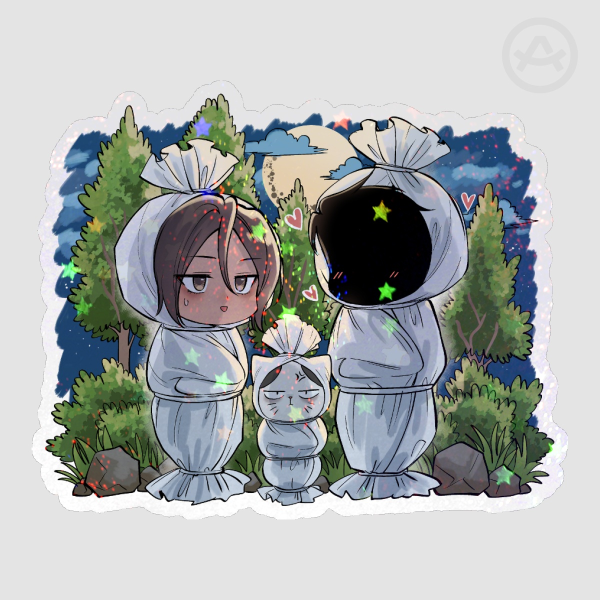 [Halloween] - MBDHAF - Pocong Family Sticker