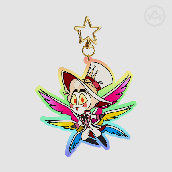 Chibi Lucifer Pan Pride Rainbow Acrylic Keychain