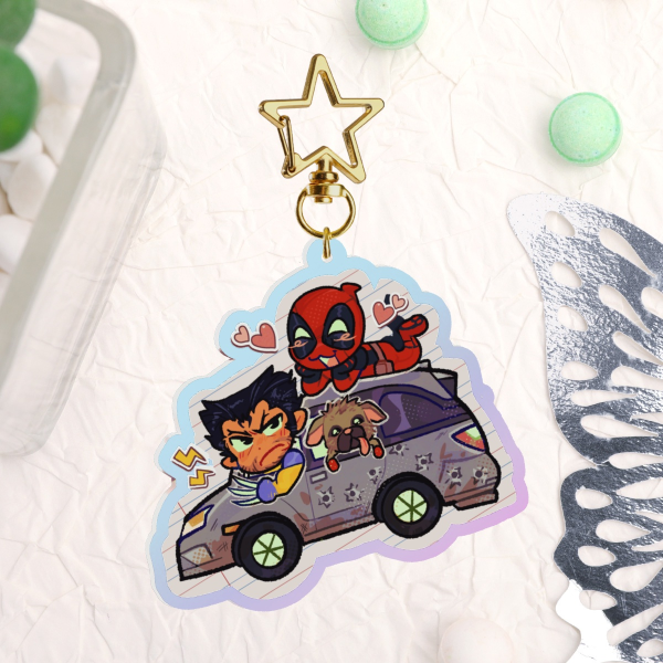 Poolverine Rainbow Keychain