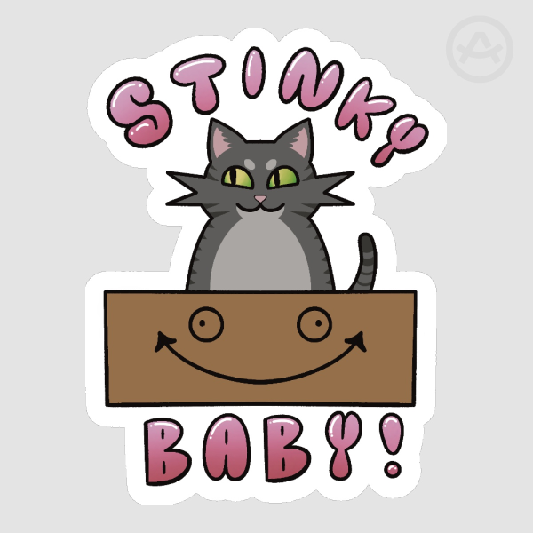 Stinky Kitty Sticker