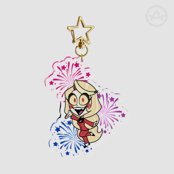 Chibi Charlie Bi Pride Acrylic Keychain