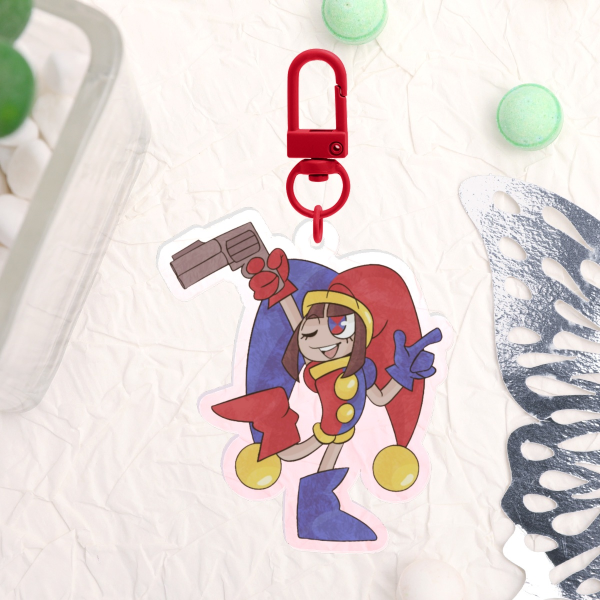 pomni digital circus keychain