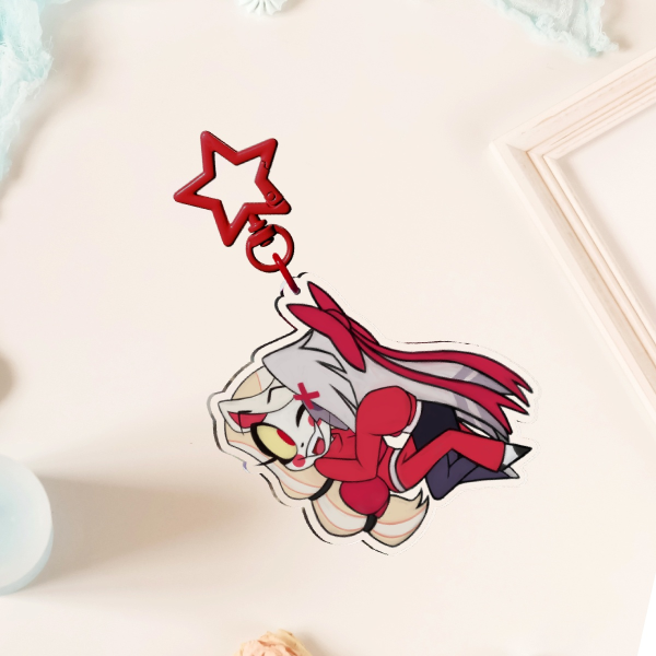 Charlie and Vaggie Sweaters Acrylic Keychain