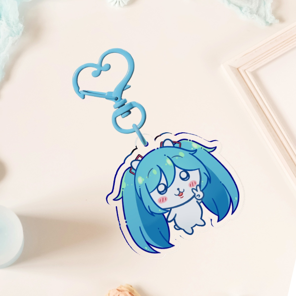Chiikawa Miku keychain