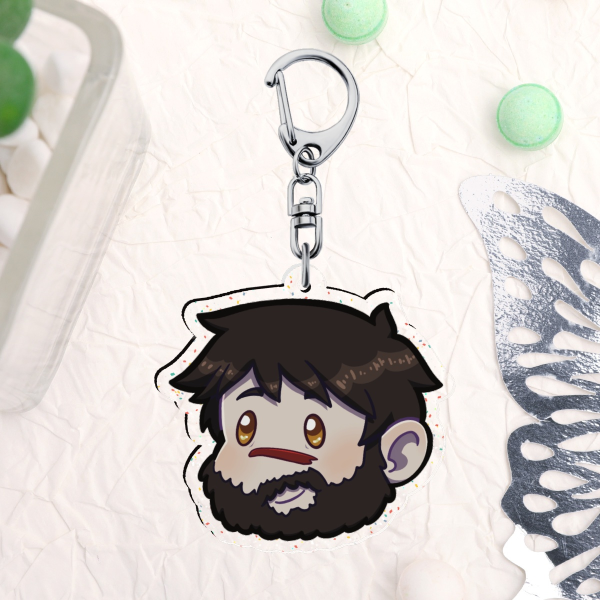 Hawke Glitter Keychain