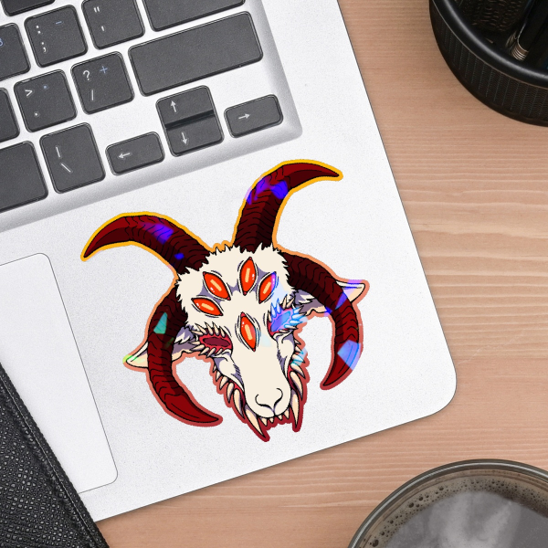 Lucifer Ram Halloween Sticker