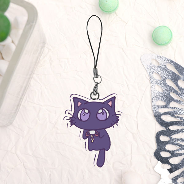Scarameow Acrylic Phone Charm