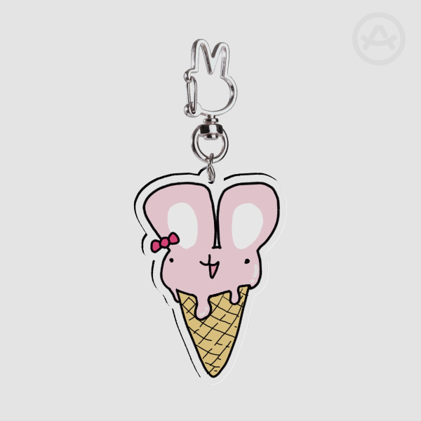 Bunni Icecream Acrylic Keychain