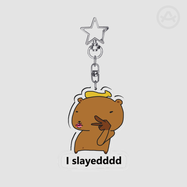 Capy Slayed Acrylic Keychain