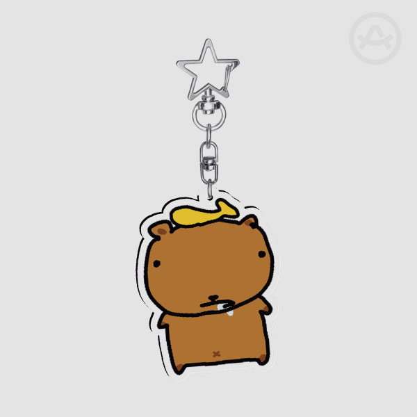 The Drooling Capy Acrylic Keychain