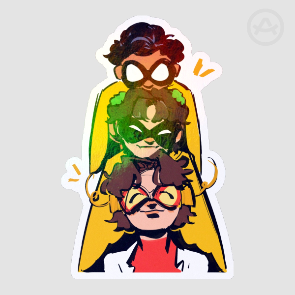 Robins & Impulse holo rainbow sticker