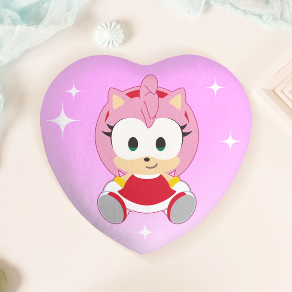 Amy Heart Shape Plush Badge