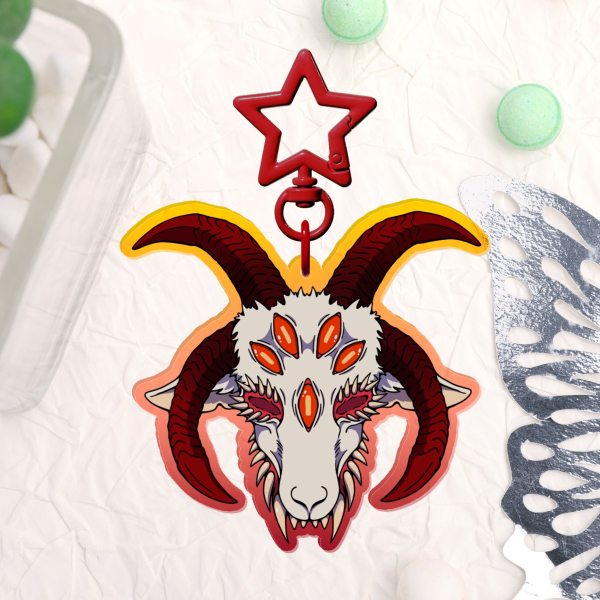 Lucifer Ram Halloween Keychain