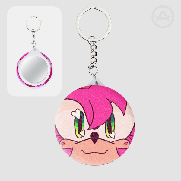 Plush Badge Mirror Amy Keychain!