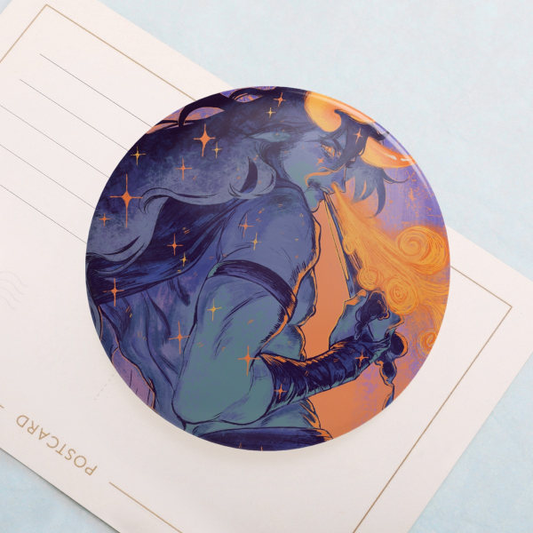 Inktober by Nero 3 Round Badge