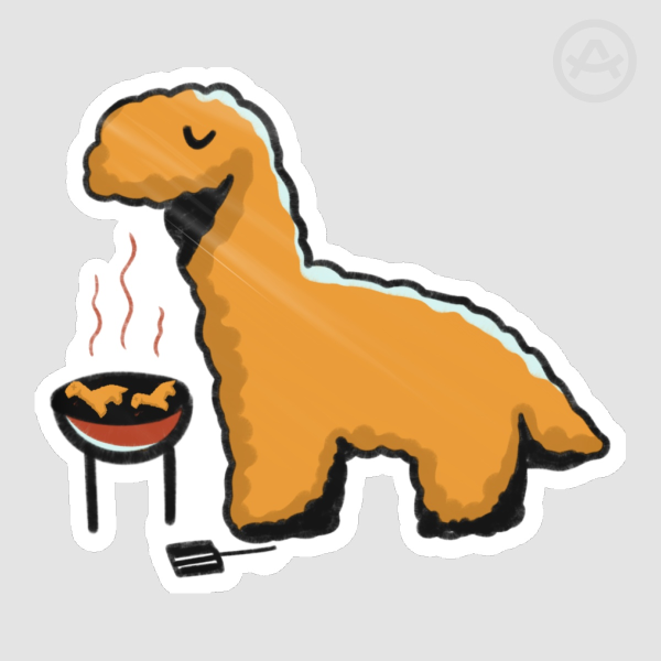 BBQ Dino Nugget - sticker