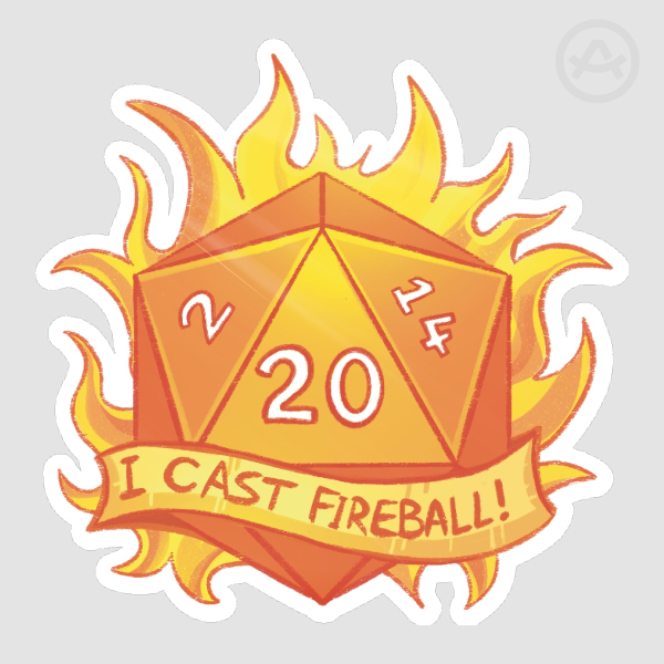 I cast fireball - sticker