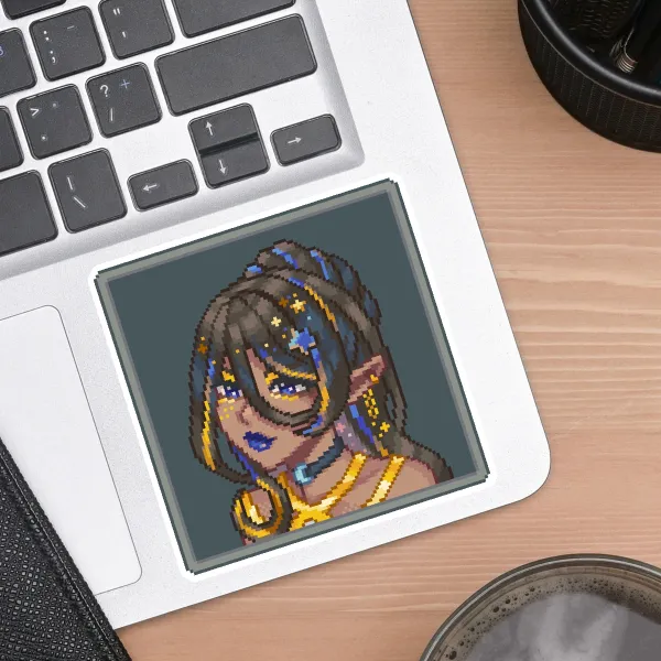 Pixel Selena Sticker