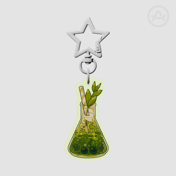 Matcha Erlenmeyer flask Acrylic Keychain