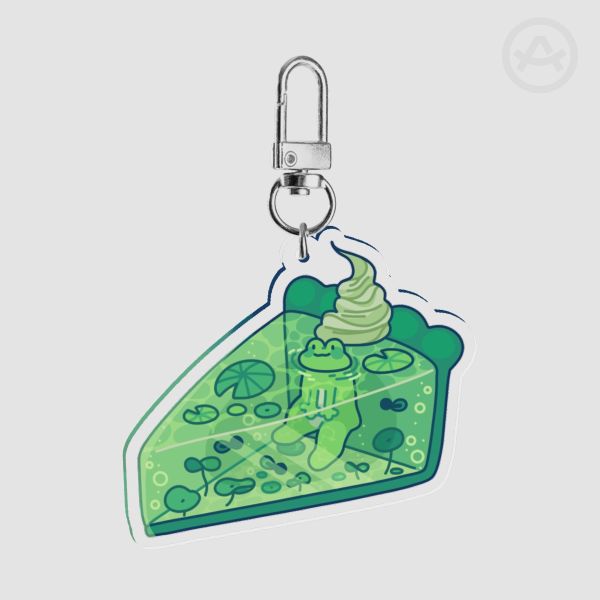 Froggy Pond Pie Clear Acrylic Keychain