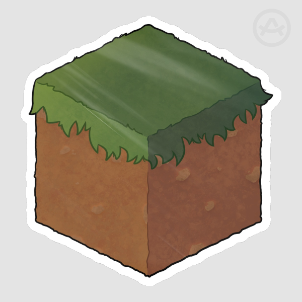 Grass Block Sticker
