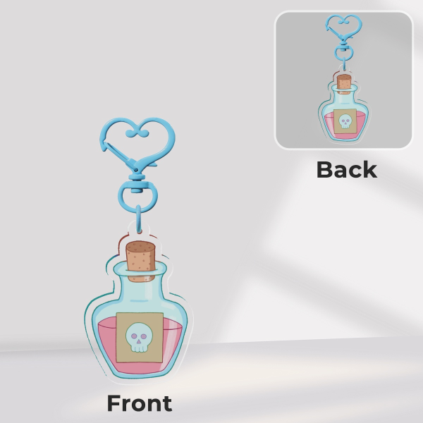 Halloween cute poison potion Clear Acrylic Keychains