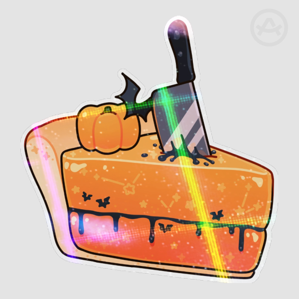 Spooky pumpkin pie holo Sticker