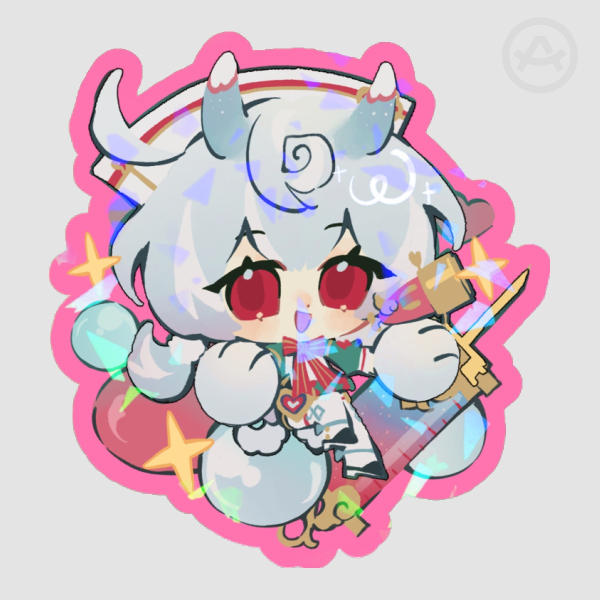 Colored Edge Die Cut Stickers - Sigewinne Genshin Impact