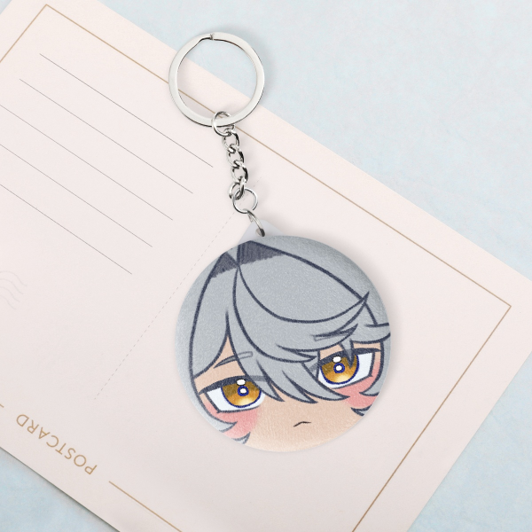 Sunday Mochi-Mochi Face Mirror Badge Charm
