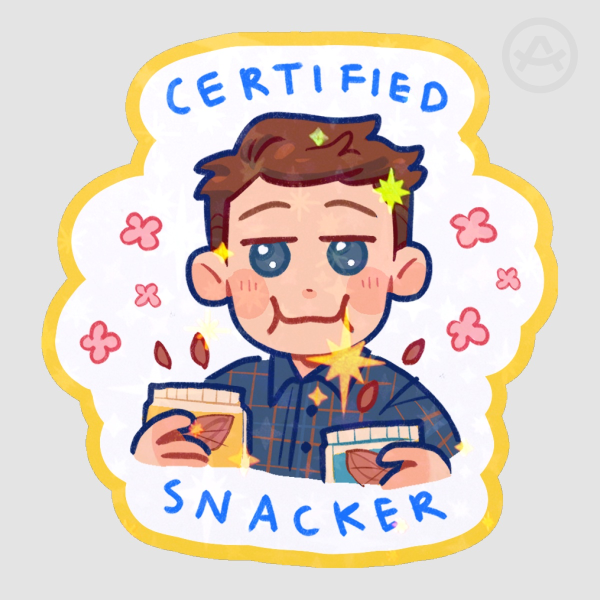 D20 | Certified Snacker Colored Edge Sticker