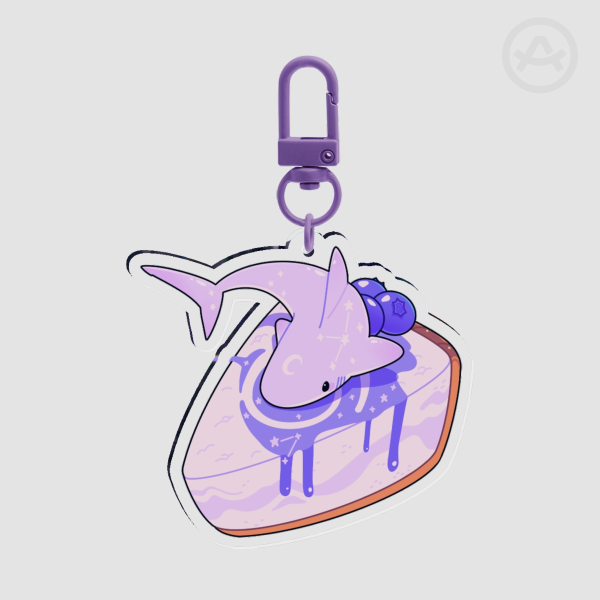 Cheesecake shark Acrylic Keychain