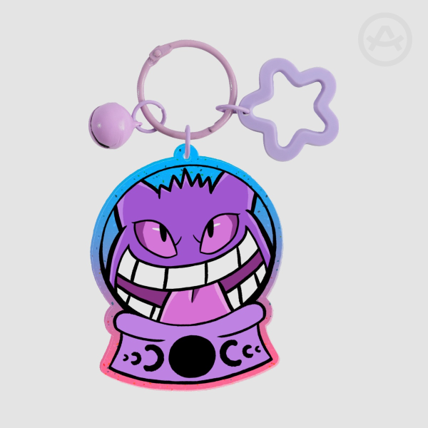 Gengar Crystal Ball Colored Acrylic Keychain