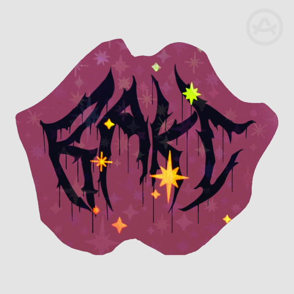 RAKI Death Metal Logo Sticker (Pink)