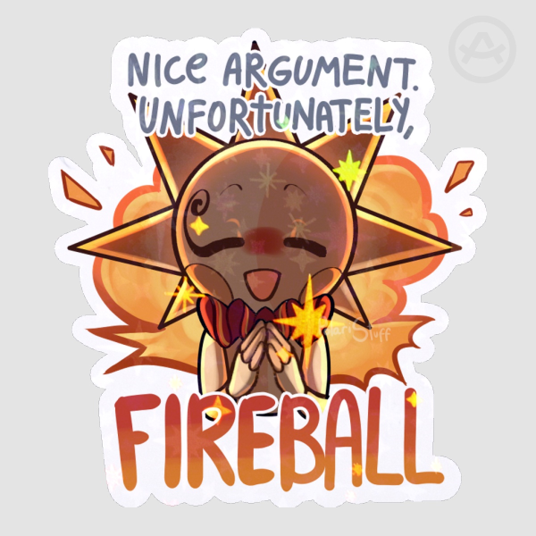 Fireball! Sun Die Cut Sticker