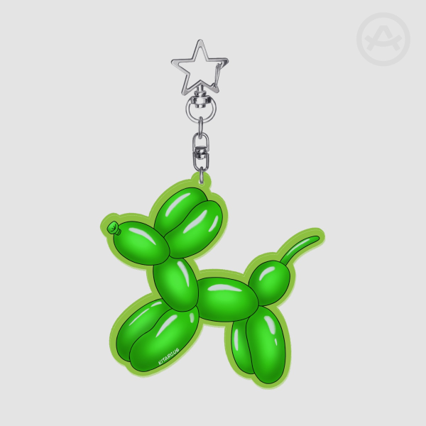 Green Balloon Dog - Acrylic Keychains