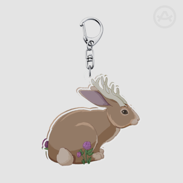 Jackalope Cryptid Acrylic Keychains