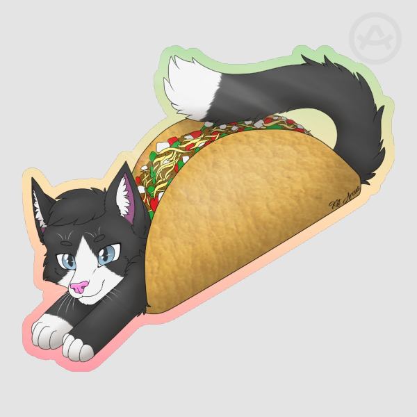 Taco Cat Die Cut Stickers