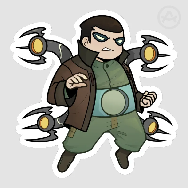 Doc Ock Sticker Spectacular Spider-man Doc Ock sticker by Slushle - ACGGOODS