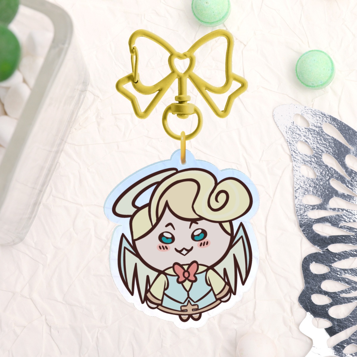 Hazbin Hotel Saint Peter Keychain by The only blueberry - ACGGOODS