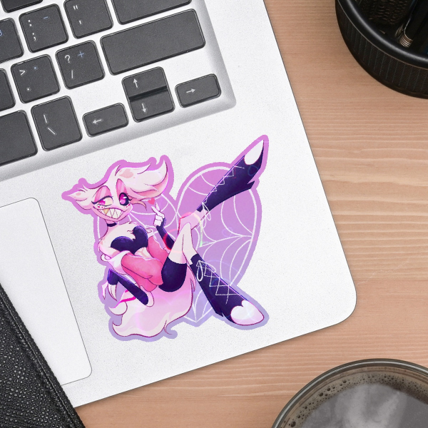 Angel dust Colored Edge Die Cut Sticker